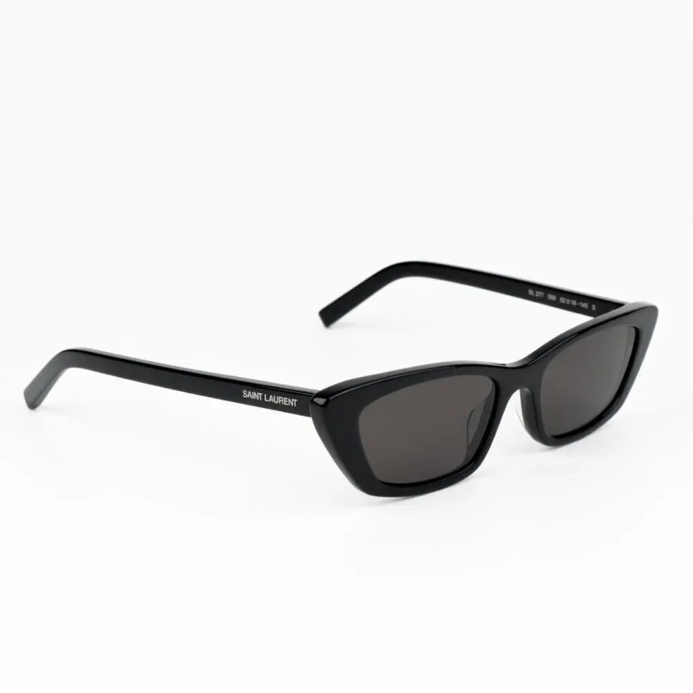 NEW Saint Laurent SL277 009 Black Cat Eye Women Sunglasses